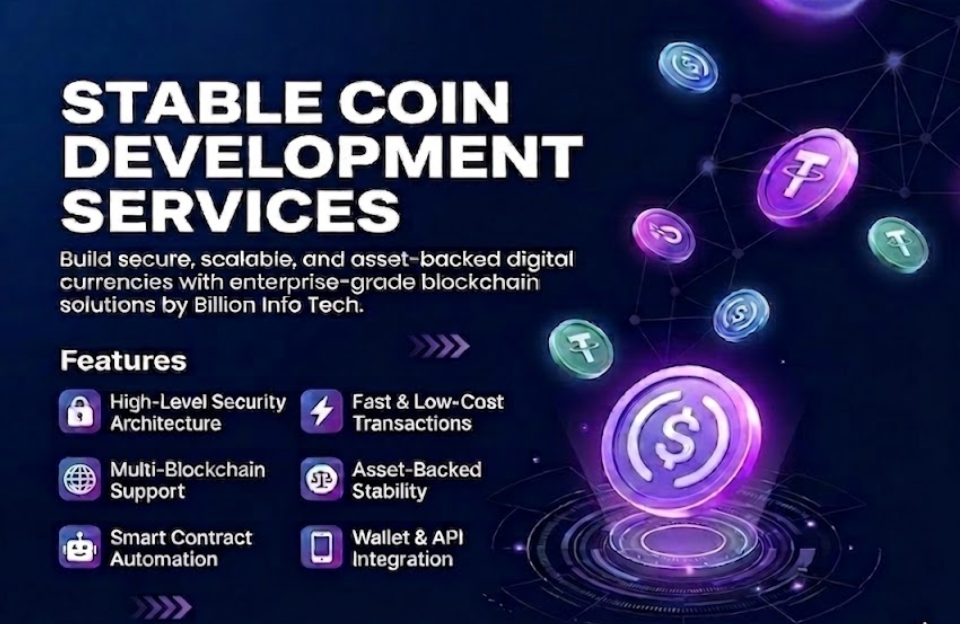 Stable Coin Development Services by Billion Info Tech